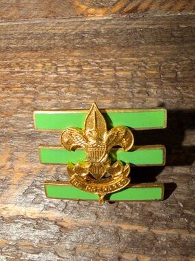 VTG JUNIOR ASSISTANT SCOUTMASTER Boy Scout Leader Badge HAT PIN BSA JASM 1940s